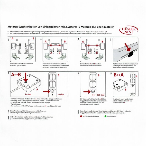 Hüsler Nest Motoren-Synchronisation